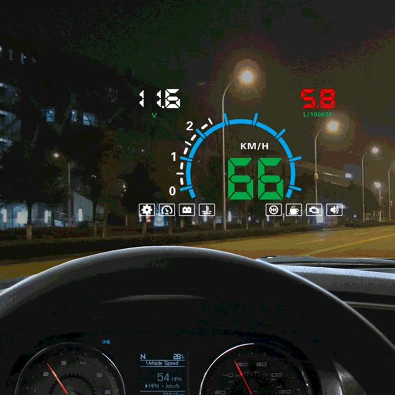 

Car Speed Projector Automobile Electronics Accessories OBD2 Digital Car Speedometer Windshield Projector Head Up Display OBD HUD