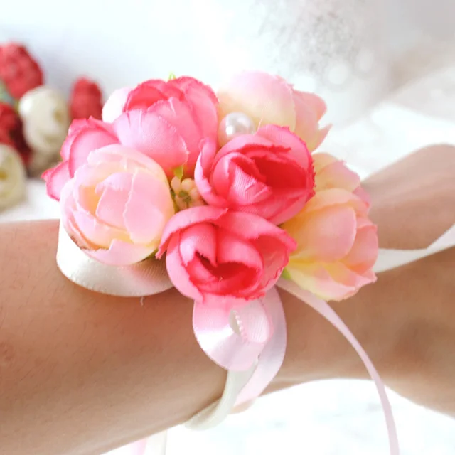 Bridesmaid Creative Artificial Wristband Bracelet Curtain Band Wrist