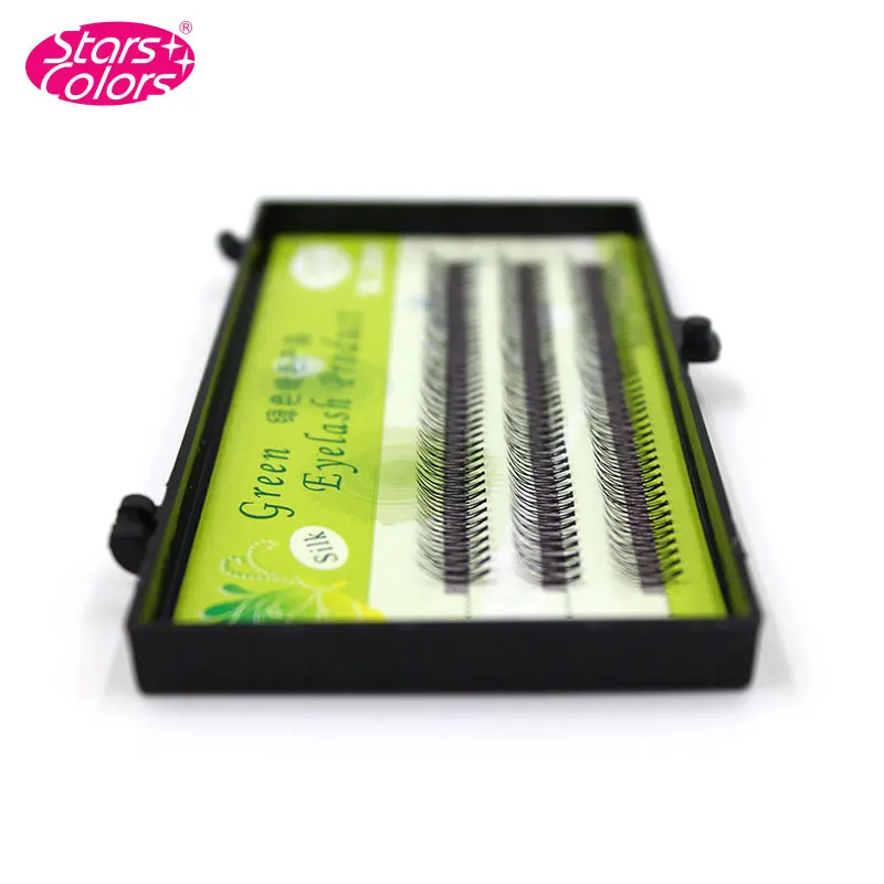 Harga Bintang Warna Sutra Individu Bulu Mata Palsu 0.15 C Curl Tebal Bulu Mata Alami Lembut W Gaya Palsu Lashes Ekstensi