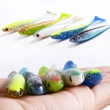 3Pcs/lot Fishing lures 6.2g 9.5cm Soft Worm Lure 3D eyes multiple Colour silicone Artificial Fake Bait fishing wobblers Pesca