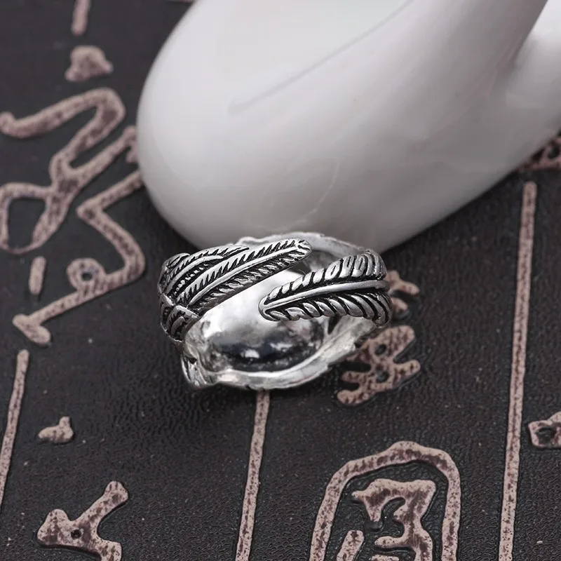 Hip-Hop-Gothic-Evil-Eye-Ring-Men-Engagement-Vintage-Silver-Wings-Feather-Rings-Adjustable-Biker-Jewelry (4)