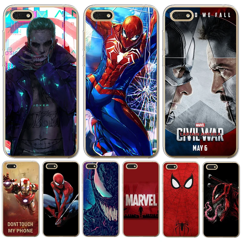 Железный человек для Huawei P8 Lite 2017 P9 P10 P20 Plus Pro P Smart Mate 9 10 20 чехол телефона Joker venom marvel