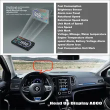

Car HUD Head Up Display For Renault Megane II / III /2/3 Auto Accessories OBD/OBD2/OBDII Safe Driving Screen Plug And Play Film