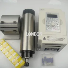 Комплект ЧПУ шпинделя ER11 800 Вт воздушного охлаждения мотор шпинделя+ 1.5KW Инвертор+ Опора шпинделя+ 13 штук ER11 Цанги