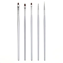 5 шт. Профессиональный Дизайн ногтей рисунок ручки DIY 3D UV GEL Типсы Дизайн цветок изображение живопись лайнер Вырезка Расчёски для волос ручки инструмент