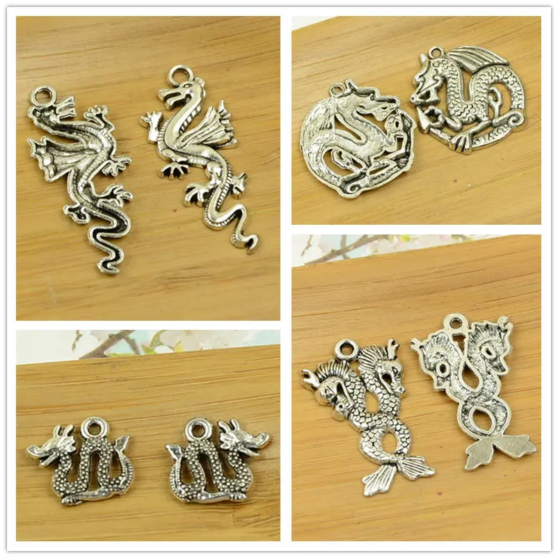 Dragon Alloy Pendant Diy Jewerly Accessories Making Finding Animal