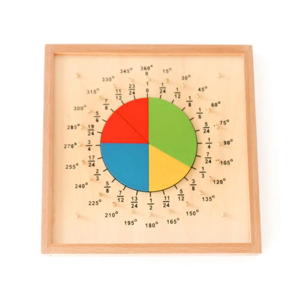 Математика Монтессори фракции доска Монтессори Обучающие деревянные игрушки для детей дошкольное обучение игрушки MB2364H