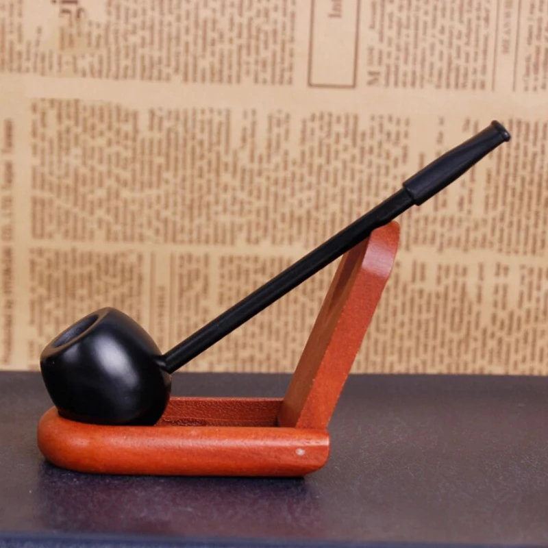 Herb Smoking Pipe Tobacco Pipe Smoking Pipe Ebony Pipe Wood Pipes Smoking Portable Smoking Pipe Herb Tobacco Gifts Narguile Grinder Smoke Mouthpiece