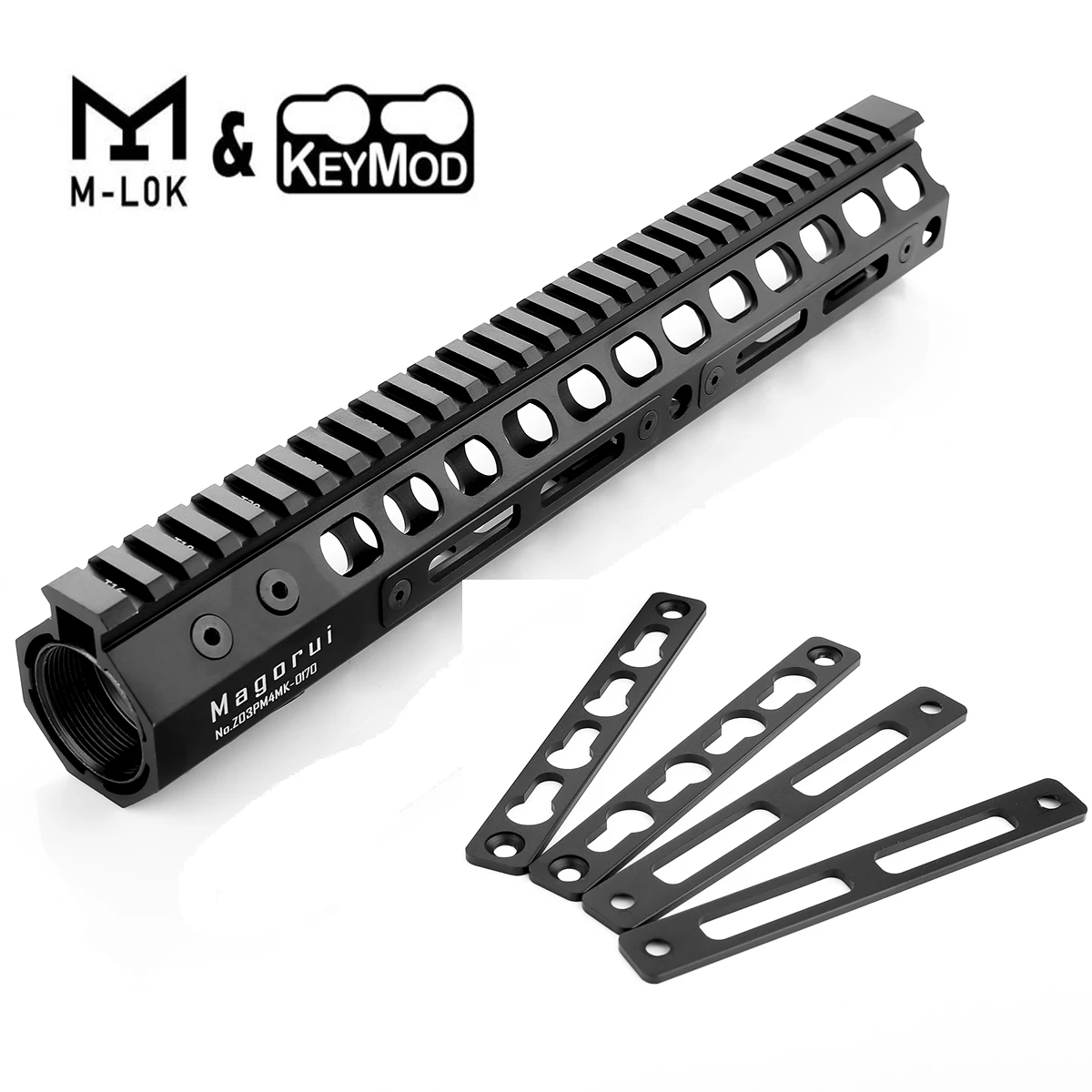 Magorui 7 &quot12&quot tactacl AR15 Keymod &amp M Lok Free Float Handguard Picatinny Rail для крепления прицела замена