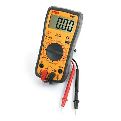 

AC/DC Volt Current Capacitance Resistance Digital Multimeter T-92 w Testing Lead