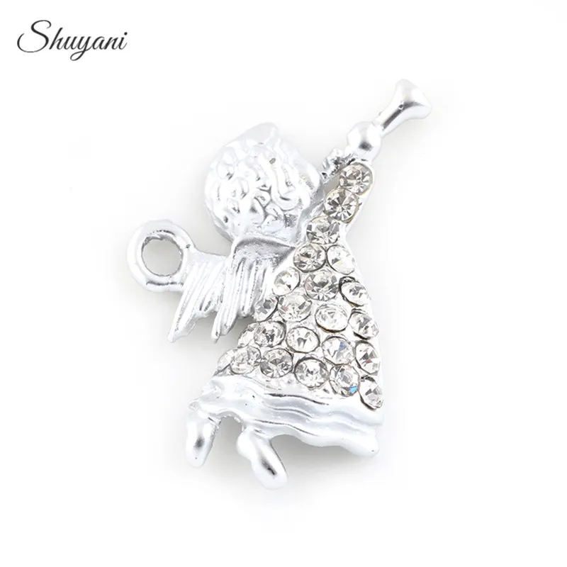 23-17mm-Silver-Gold-Plated-Crystal-Angel-Girls-Baby-Charms-Pendant-for-Jewelry-Making-Findings-DIY