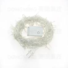 Светодиодные огни для новогодней елки на открытом воздухе водонепроницаемый ЕС США AU Plug IP65 AC110v/220 V 20m 200 светодиодный s светодиодный свет