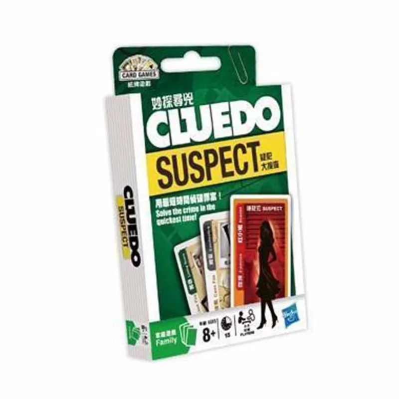 Настольная игра "Cluedo Suspect", ментальная логическая карточная игра, английские/китайские инструкции, легко играть с бесплатной доставкой
