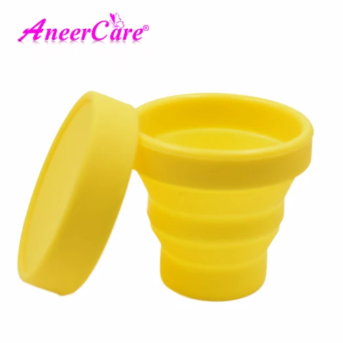 Copa стерилизатор менструальная чашка складные силиконовые чашки гибкие чистые менструальные чашки перерабатываемые кемпинг складной стерилизатор чашка - Цвет: Yellow