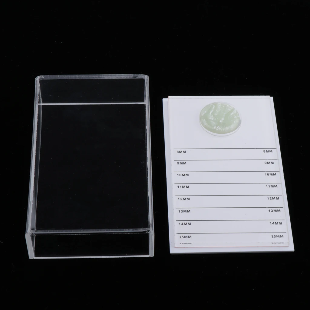 Acrylic False Eyelash Storage Case Organizer Lash Glue Holder Pallet Set Jade Stone