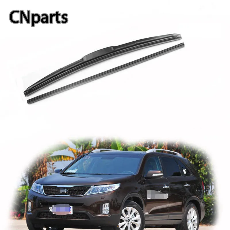 CNparts Car Windshield Rubber Front Wiper Blades Arm Kit For Kia