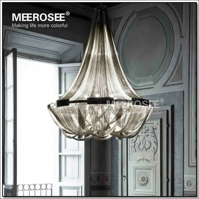 french empire chain chandelier light fixture long chain hanging