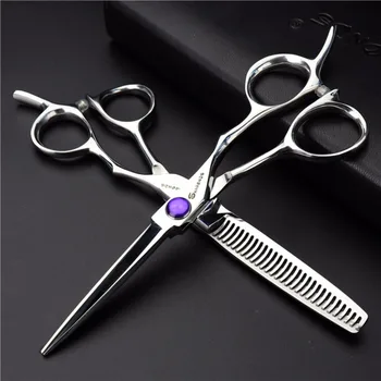 

6 inch Yellow stainless steel Scissors for Hairdressers Barber Shop Supplies Titanium Professional Hairdressing Scissors