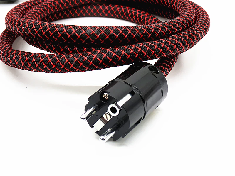  SCHUKO Furutech Two core silver plated Power Cord with EU Plug AC Power line hifi power cable AU US