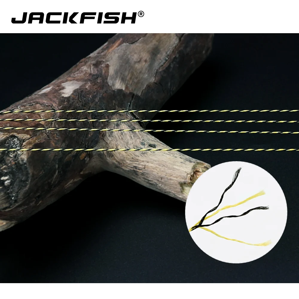 JACKFISH 300yds 4 ستراند صنارة صيد بولي ايثيلين مجدول 25 30 40 50 80LB الملونة المتعددة الشعيرات خيط صنارة الصيد ل صيد سمك الشبوط معالجة