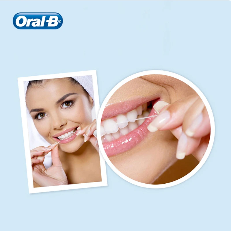Зубная нить Oral B Essential гладкая комфортная вощеная Глубокая очистка устройство для