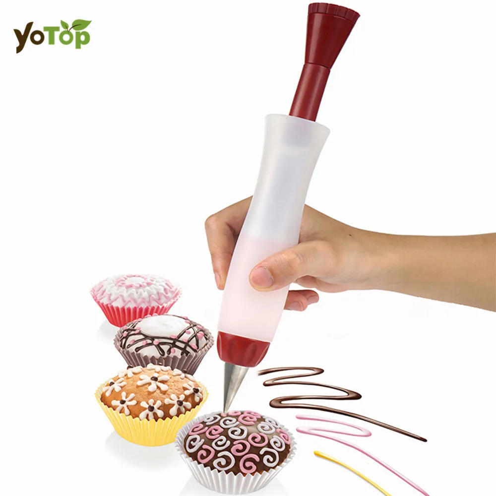 YOTOP Silicone Fondant Cake Decorating Pen Nozzle Pastry