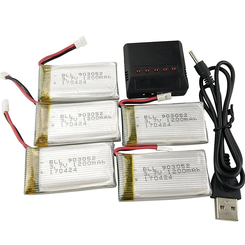 3 7 V 1200 mAh литий-полимерный Батарея для SYMA X5 X5SW X5SC x5hw x5hc M18 H5P с 5in1 Зарядное
