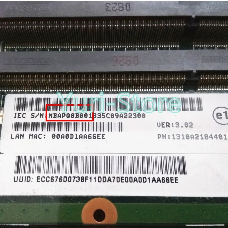 NOKOTION MBAPQ0B001 MB. APQ0B. 001 لشركة أيسر أسباير 6920 جرام اللوحة المحمول 1310A2184401 مع الرسومات فتحة حرة cpu 100% اختبار