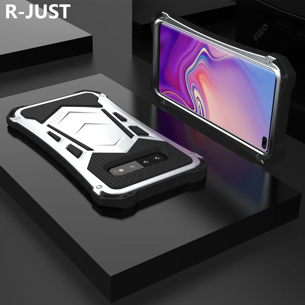 For Samsung S10 Cover Case Luxury Hard Metal Aluminum Alloy TPU Silicone Armor Shockproof Phone for Plus Funda | Мобильные телефоны