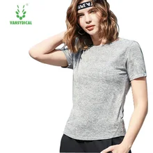 VANSYDICAL Для женщин Сексуальная Серый йога вершины йоги рубашки с длинным рукавом тренировки Топы Фитнес работает спортивная футболка Training Йога Спортивная