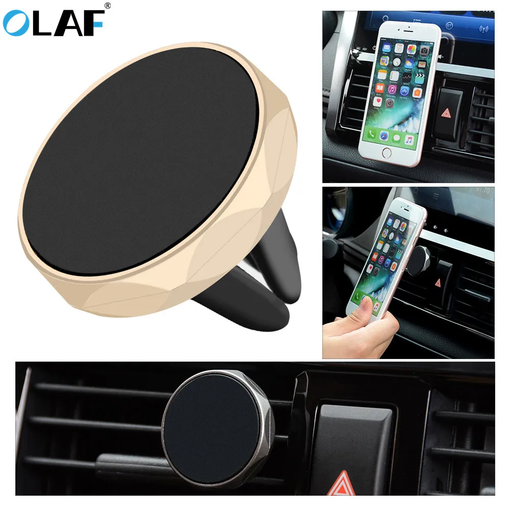 

OLAF Car Phone Holder Magnetic Air Vent Mount Mobile Smartphone Stand Magnet Support Cell in Car GPS For iPhone XS Max Samsung