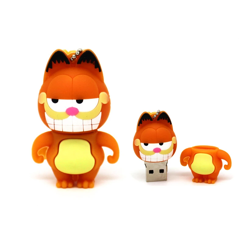 Лидер продаж милая Флешка catoon Garfield cat 4 ГБ 8 16 32 USB флеш накопитель флешка 2 0|USB