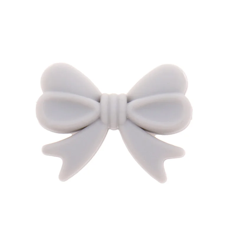 Fkisbox20pcs 식품 등급 실리콘 비즈 Bowknot 젖니 Teether 액세서리 DIY 젖니 목걸이 엄마 Mordedor 실리콘 Bebe