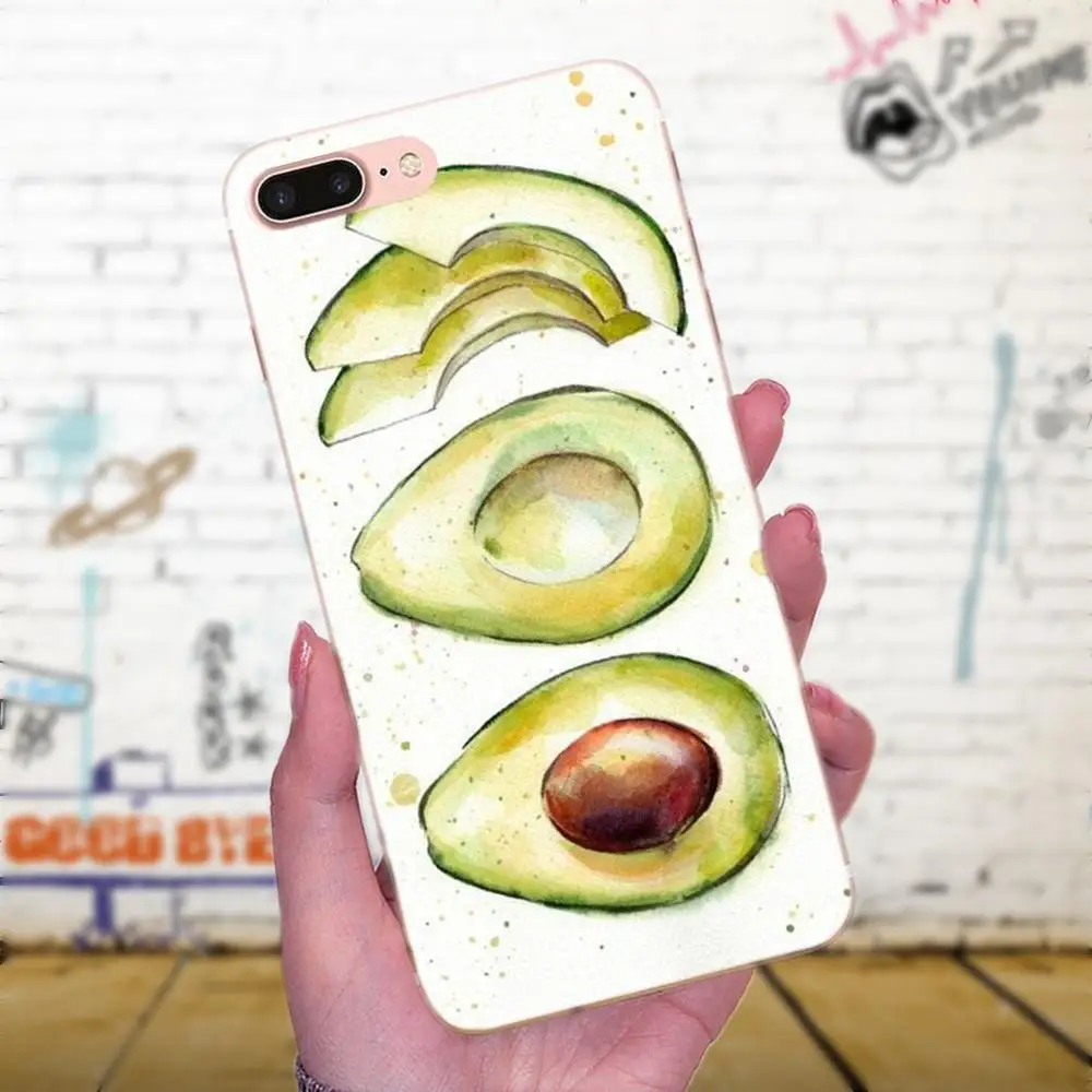 Авокадо еда Diy Красочные для Huawei Honor 4C 5A 5C 5X 6 6C 6A 6X 7 7X 8 9 V8 V10 Y3II Y5II Y6II G8 P7 Play Lite в