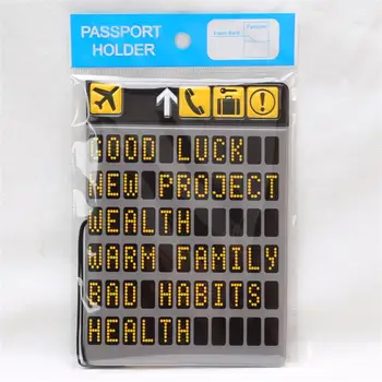 

Letter Travel ID Card Holder Passport Holder PVC Leather 3D Design Passport Cover 14*9.6CM Passport Holder