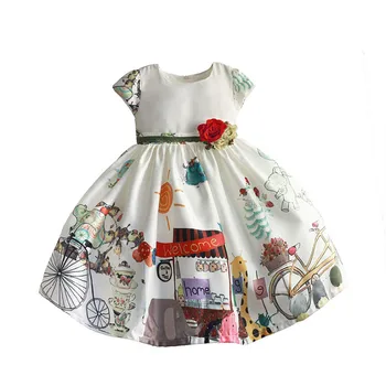 

Children's Dress Baby Birthday tutu Dresses 2019 Summer Fashion Princess Floral Girls Party Dress Infant Vestidos Kids Clothes