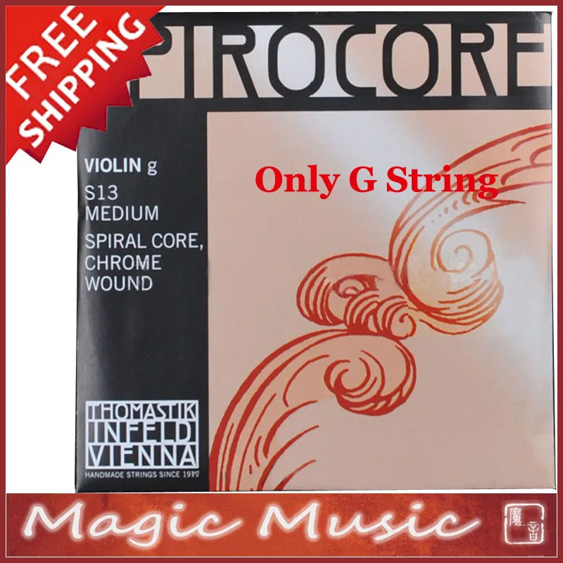 

Free shipping! Thomastik SPIROCORE S13 Medium Violin G String 4/4, Made in Austria, Only G String Model S13 1 Piece