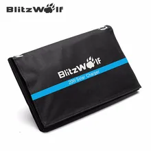 BlitzWolf High Speed 20 Watt 3A Faltbare Tragbare Solar Power Bank Power Handy USB Solar Panel Ladegerät mit Power3S SunPower