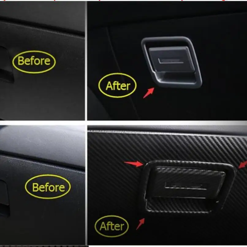 

Yimaautotrims Auto Accessory The Copilot Glove Storage Box Handle Panel Cover Trim 2 Pcs For Mazda CX-5 CX5 2017 2018 2019 ABS