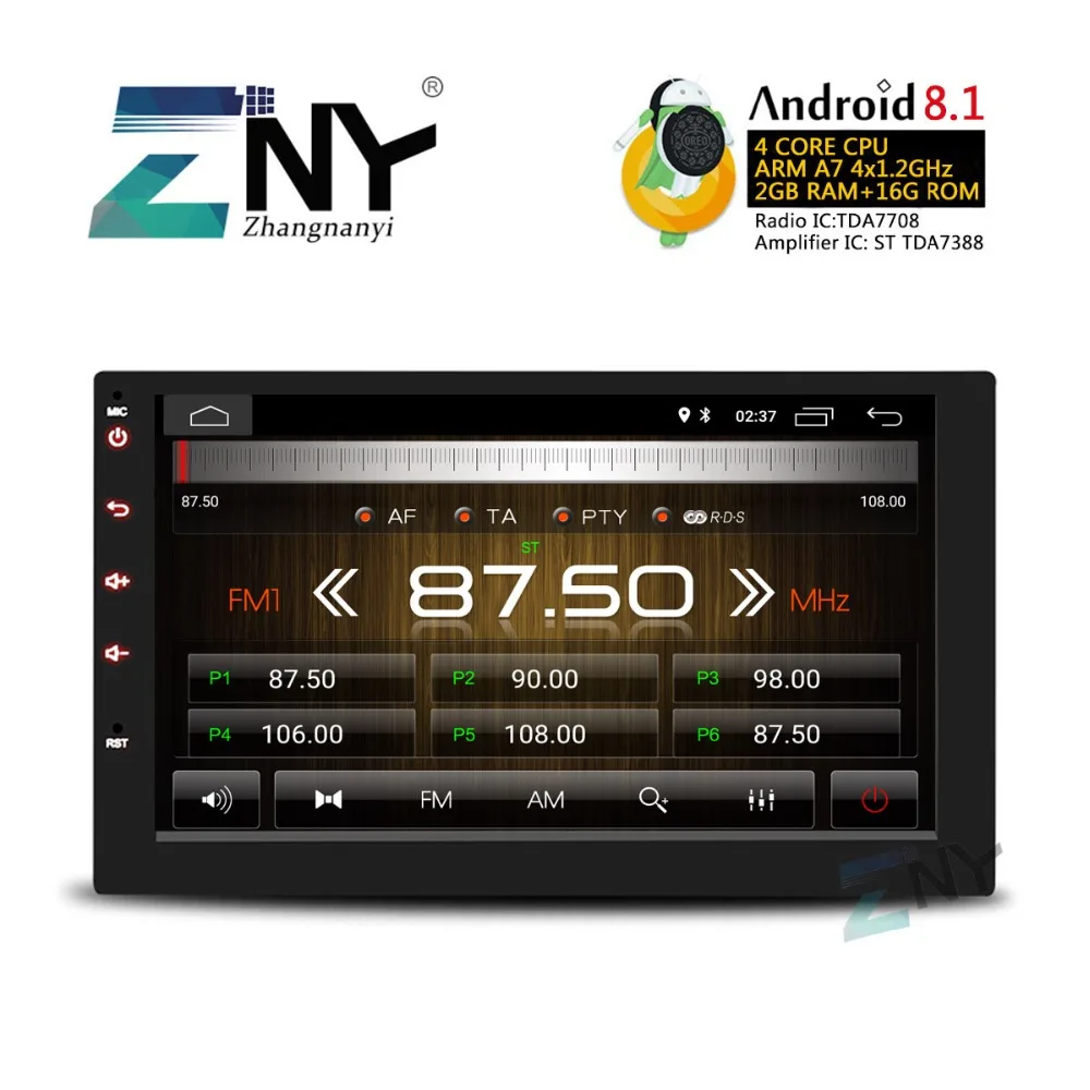 Discount 2019 Super Slim Design 7" HD Android 8.1 In Dash Car Stereo GPS Navigation Auto Radio FM RDS Audio Video WiFi Multimedia System 4