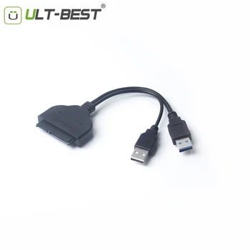 

ULT-Best Adapter SATA USB 3.0 to Serial ATA 22pin Converter Cable External Hard Drive Disk for 2.5" HDD/SSD with Extra Power