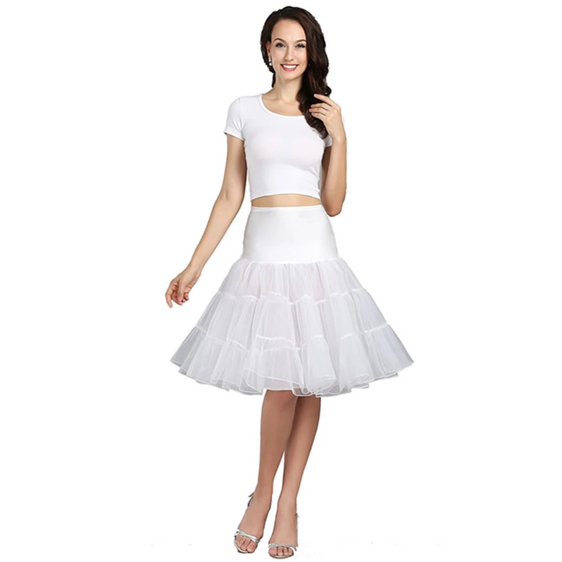 2018 A Line Short Petticoat Colorful Short Underskirt Knee Length