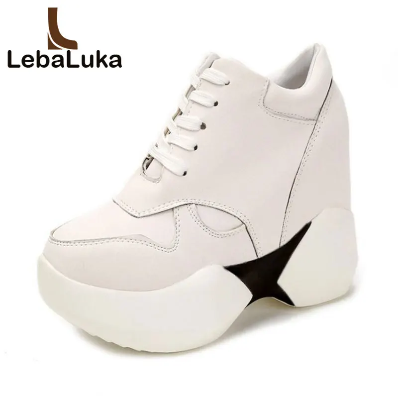 

Tuyoki Women Causal Wedges Shoes Woman Round Toe Lace Up Solid Color Trifle Shoes Woman Sneakers Women Footwear Size 35-39