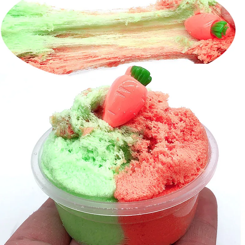 

Funny Tropical Fruit Slime Fluffy Stretch Cloud Polymer Clay Kids Toys Modeling Clay Plasticine Slime Accessories Supplies Putty