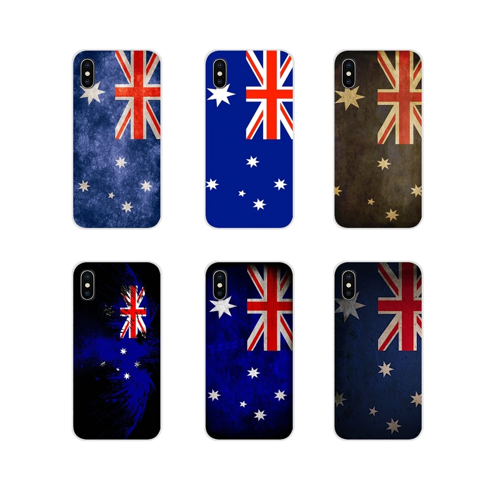 For Apple iPhone X XR XS MAX 4 4S 5 5S 5C SE 6 6S 7 8 Plus ipod touch TPU Transparent Covers Australian National flag emblem | Мобильные