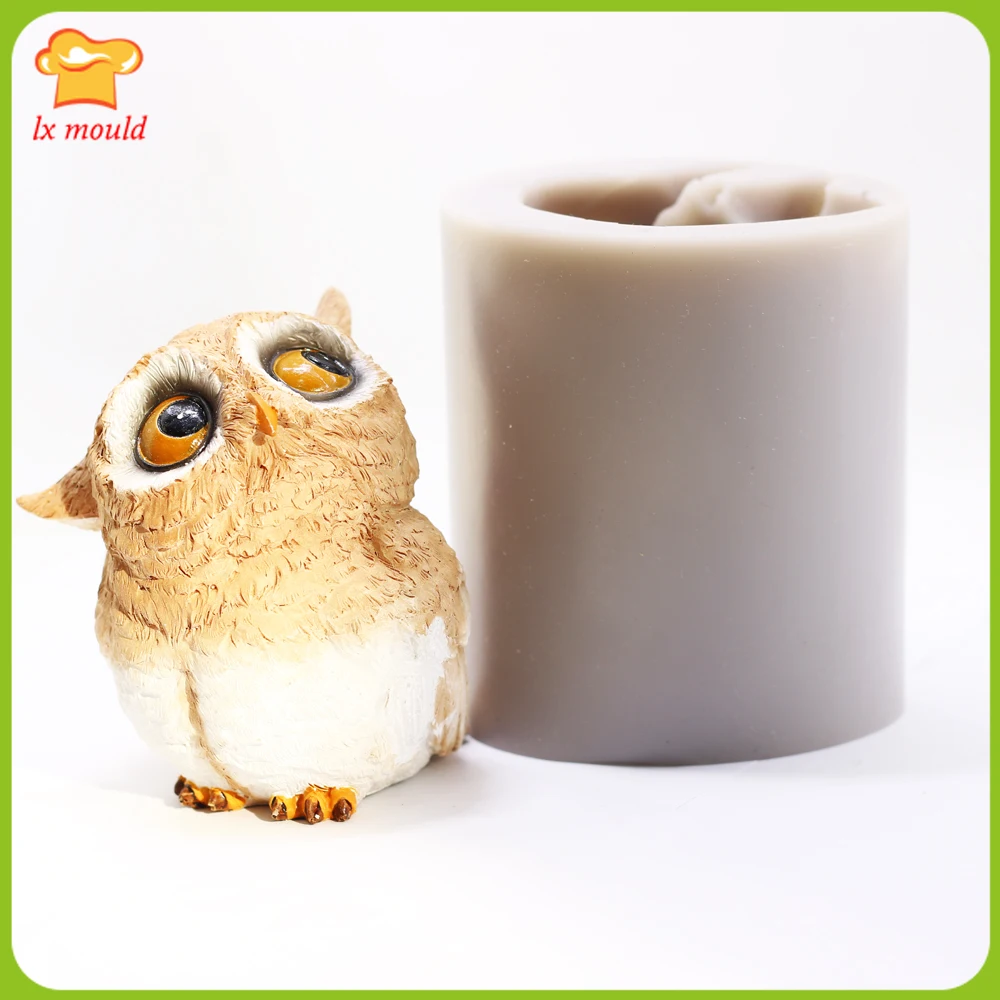 

LXYY MOULD 2019 new DIY Owl Bird Candle Molds Soap Mold Craft Wax Resin Mould