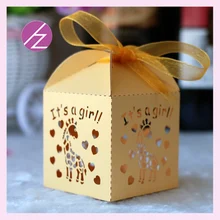 50 шт./лот Прекрасный олень Baby Shower Box для мальчиков и девочек коробка конфет свадьбы изготовление под заказ подарок Сладкий пакет
