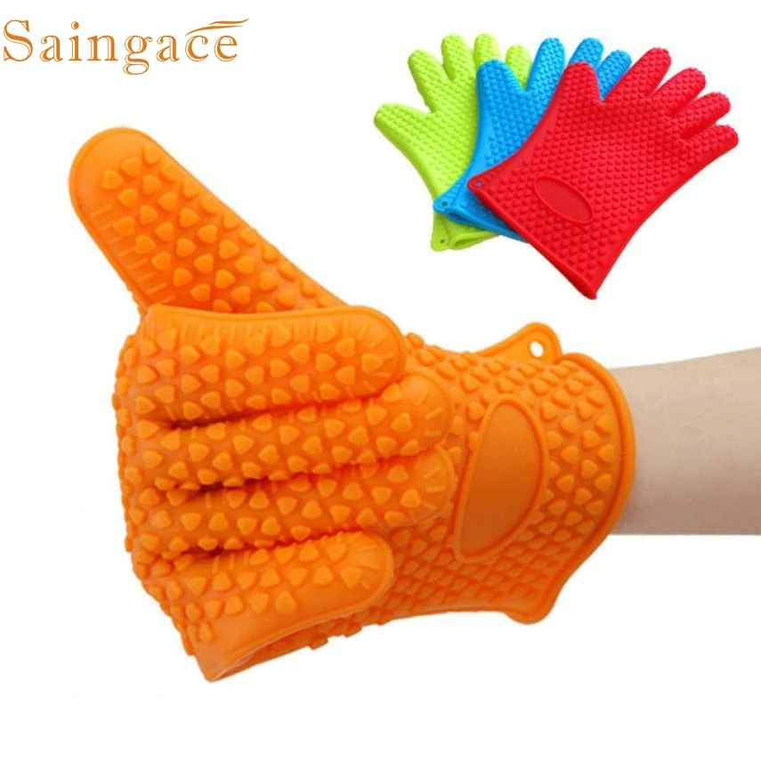 100 silicone Microwave Oven Glove food grade Heat Resistant Baking