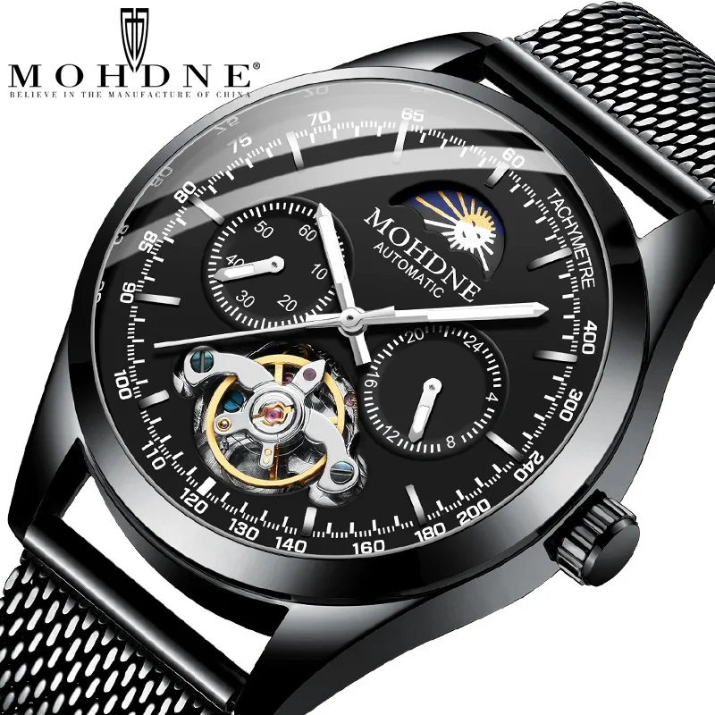 

New Type of Automatic Machinery Watch of 2019 Jinggang Men's Hollow Waterproof Night Optics Student Trend Leisure Men's Watch