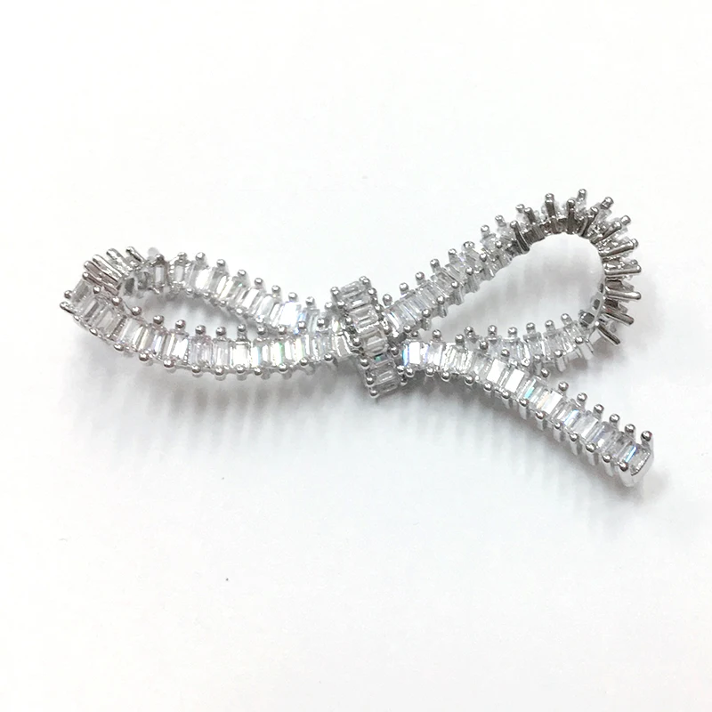 SHANICE DIY ювелирных изделий 50*25 мм лук форма узел CZ Micro ожерелье с камнями Кулон инструменты для наращивания волос тонкой Ювелирные изделия